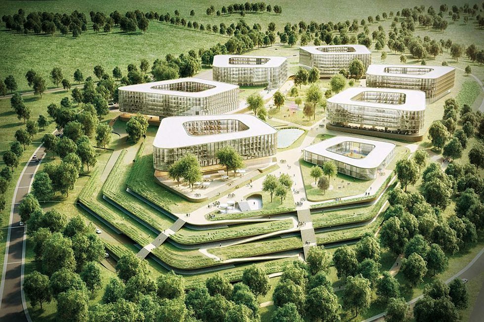 Auf Bad Friedrichshaller Gemarkung entsteht ein Campus, der bis zu 5.000 Mitarbeiter beschäftigen soll – eine Art Ideenpool für die Weiterentwicklung aller Standorte.