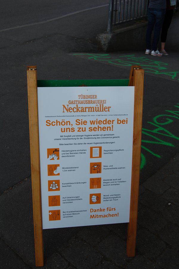 Regeln für den Biergartenbesuch Neckarmüller TB