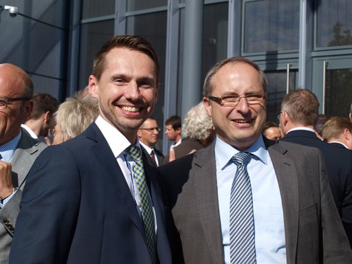 Links: Stefan Ernesti Wirtschaftsbeauftragter der Stadt Heilbronn; Rechts: Dr. Andreas Schumm, Geschäftsführer der Wirtschaftsregion Heilbronn-Franken GmbH